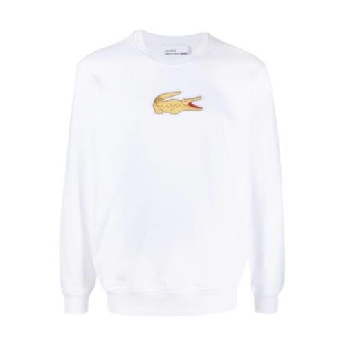 Hvid Logo Sweatshirt fra Lacoste