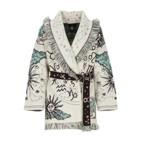 Ivory Cashmere Cardigan med Frynsekant