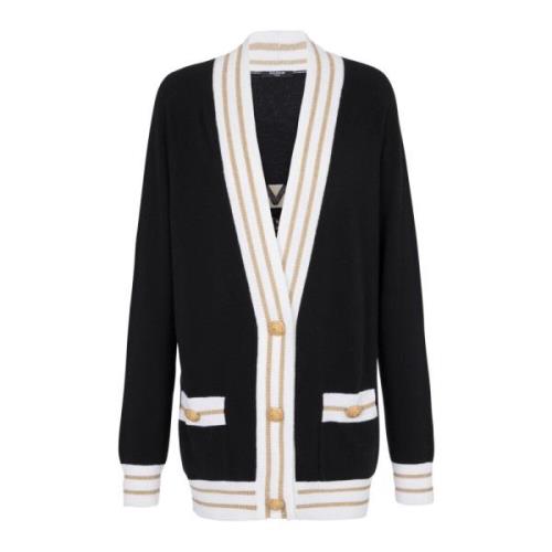 Cashmere cardigan med logo