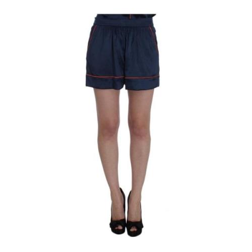 Blå Silke Stretch Sleepwear Shorts