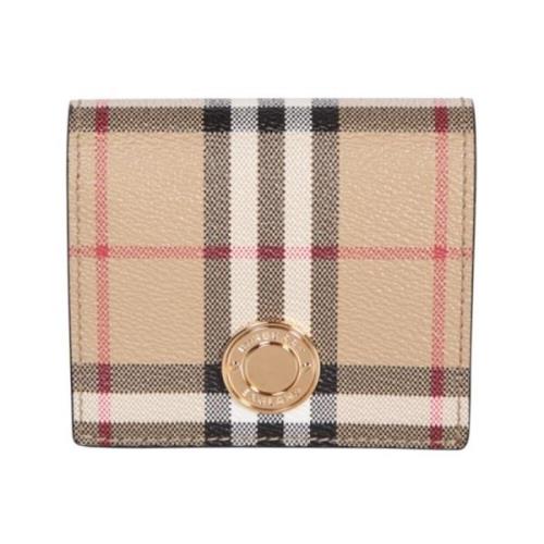 Vintage Check Pengepung med Logo Plakette