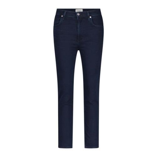 Højtaljede Straight Crop Jeans