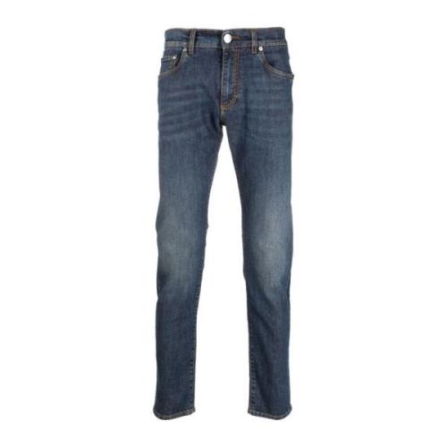 Indigo Blå Straight-Leg Jeans