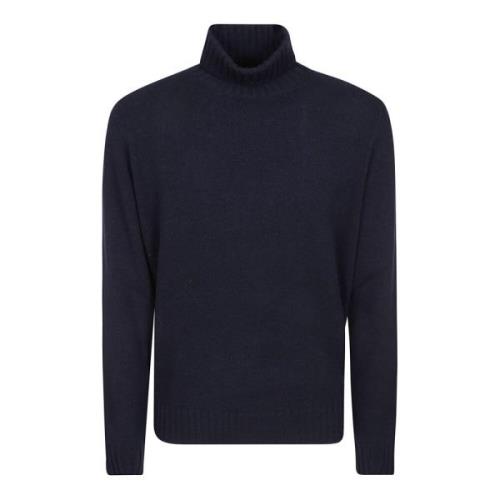 Navy Wool Cashmere Turtleneck