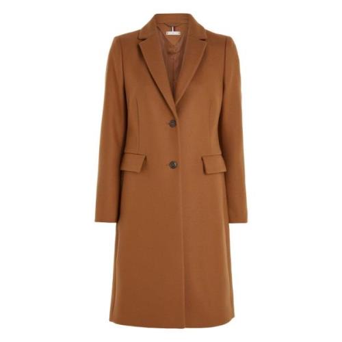 Cognac Single-Breasted Coat