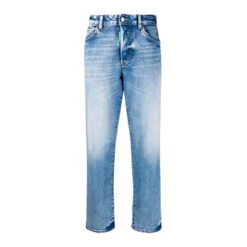 Højtaljede straight-leg jeans