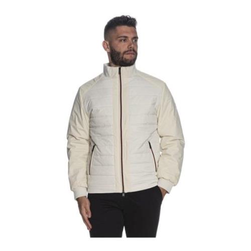 Stretch Nylon Blouson - Slim Fit, Høj Krave, Lange Ærmer