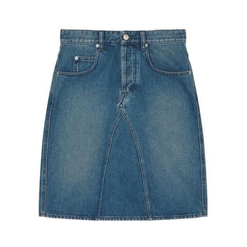 Denim Midi Nederdel