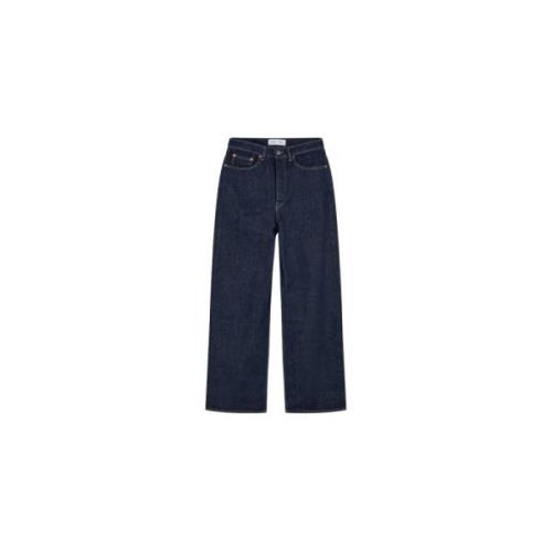 Løstsiddende Mørk Denim Jeans