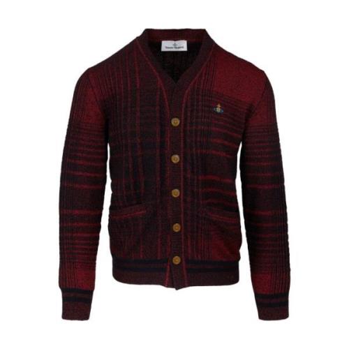 Sort/Rød Ternet Cardigan