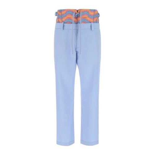 Pastel Blå Wide-Leg Swim Pant