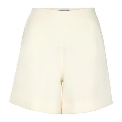 Flared High-Waisted Shorts med Lommer