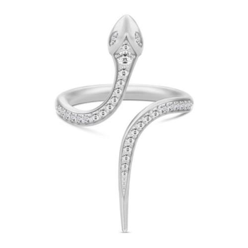 Boa Open Ring med klare cubic zirconia