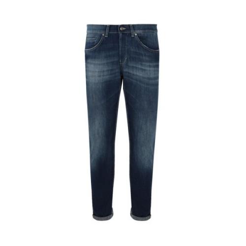 Højtaljede vaskede denim jeans