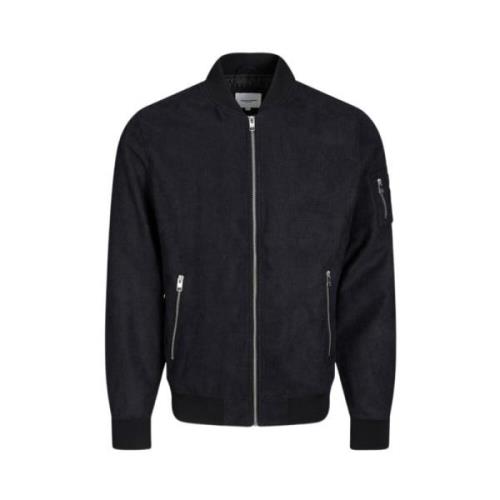 Faux Suede Bomber Jakke