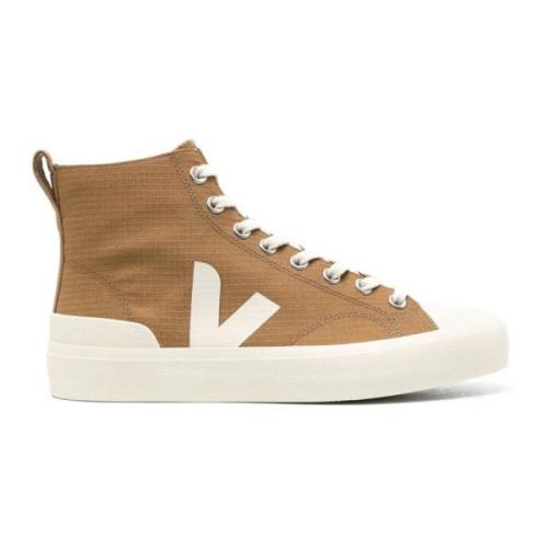 Brun Sneakers med Ripstop Stof