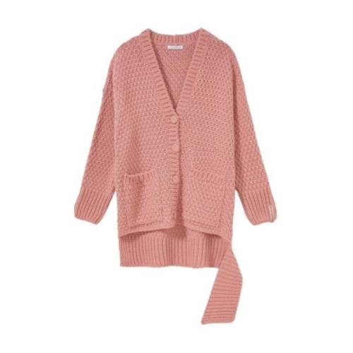 Lyserød Strikket Cardigan