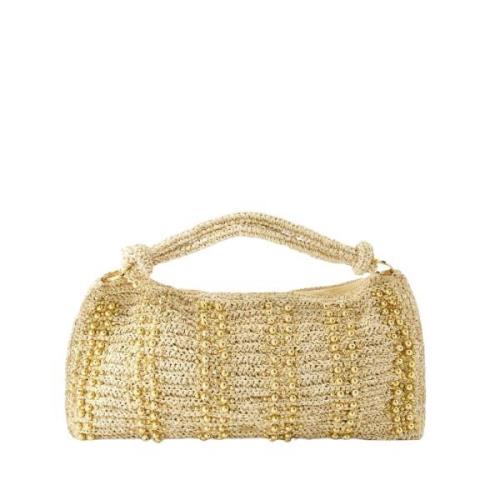 Hera Skuldertaske - Raffia - Guld