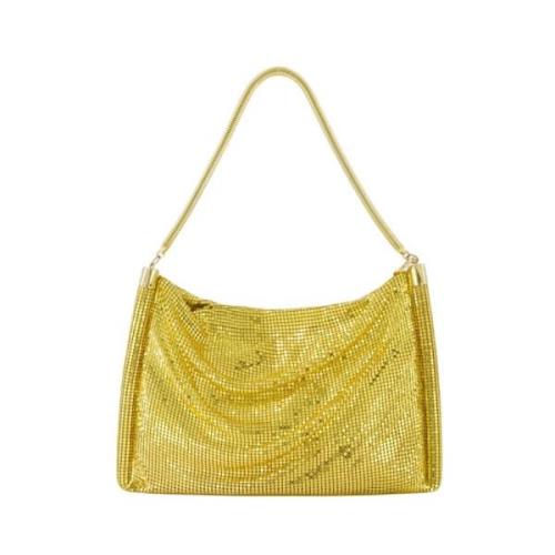 Lille Pixel Tube Hobo Taske - Metallic Guld