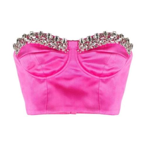 Krystal Fuchsia Crop Top