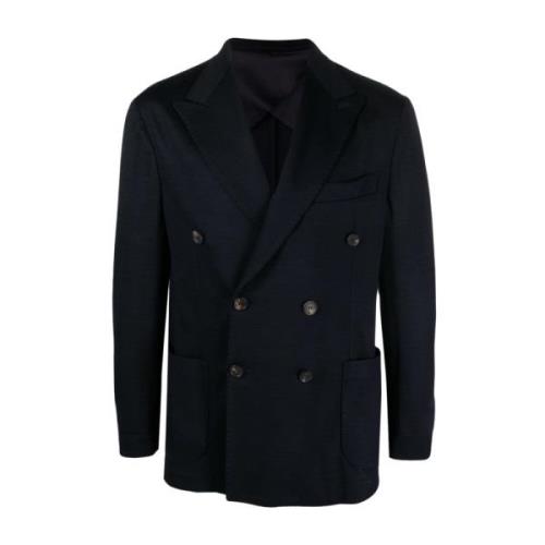 Marineblå Dobbeltbrystet Blazer