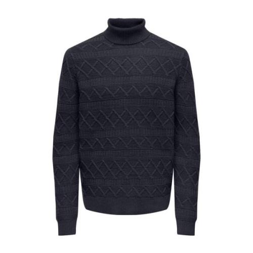 Herre Roll Neck Strik