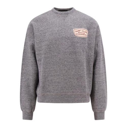 Grå Crew-neck Sweatshirt, Langærmet