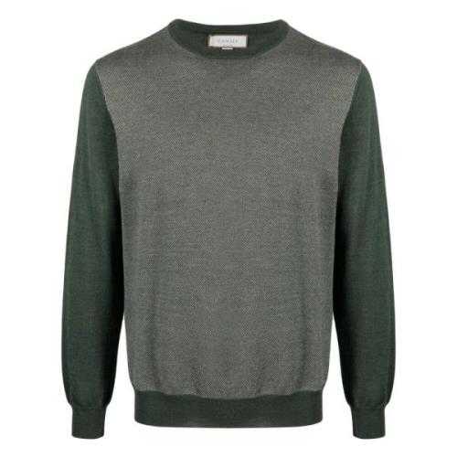 Italiensk Uld Crew-Neck Strik