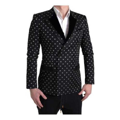 Geometrisk Dobbelt Brystet Blazer