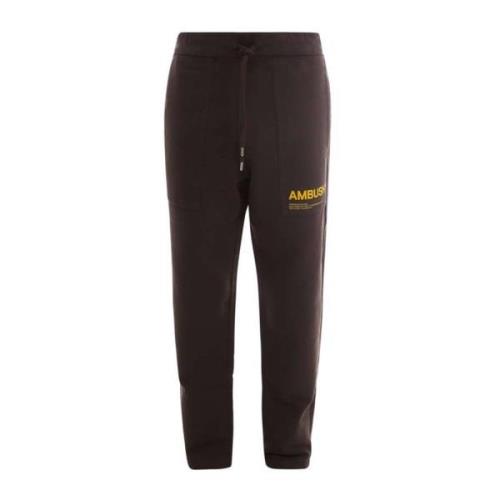 Brun Bomuld Logo Sweatpants