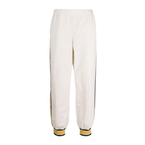 Stribet elastiske track pants