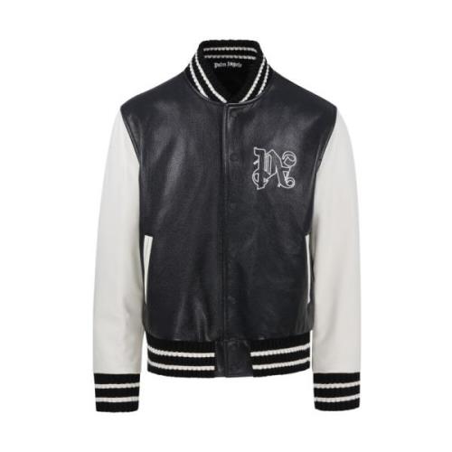 Klassisk Varsity Jakke i Sort/Off White