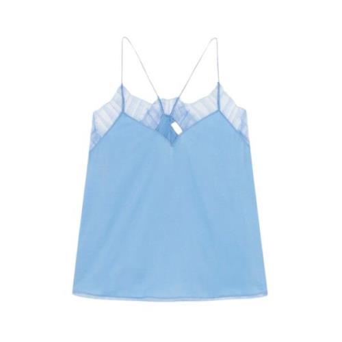 Blå Blonde V-Hals Camisole