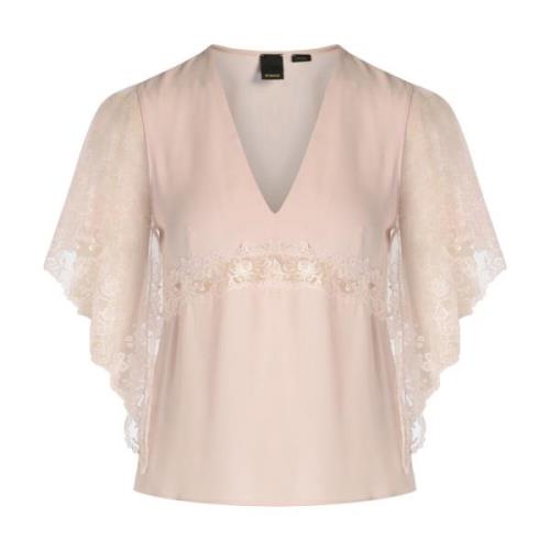 Rosa Blonde V-Hals Top