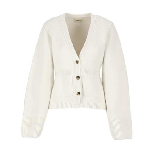 Ivory Cashmere Strikket Cardigan