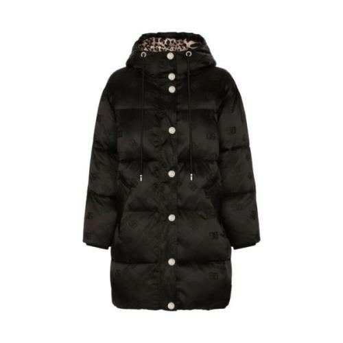 Logo Satin Puffer Jakke