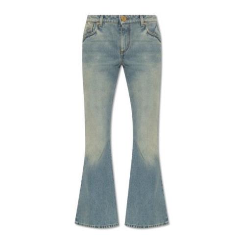 Flarede jeans med vintageeffekt