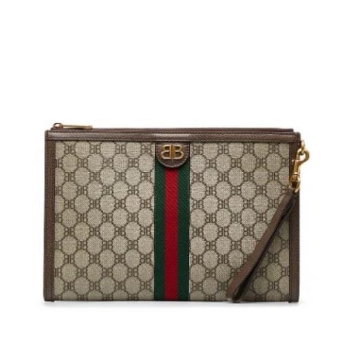 Pre-owned Coated canvas gucci-tasker