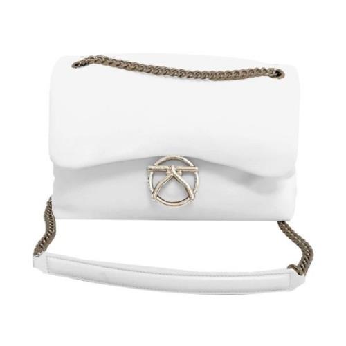 Minimalistisk Crossbody Taske med Metallic Logo