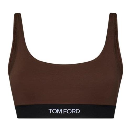 Brun Modal Bralette med Logoet Bånd