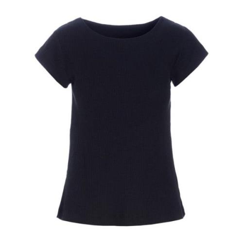 Globe Rib T-Shirt Top Sort