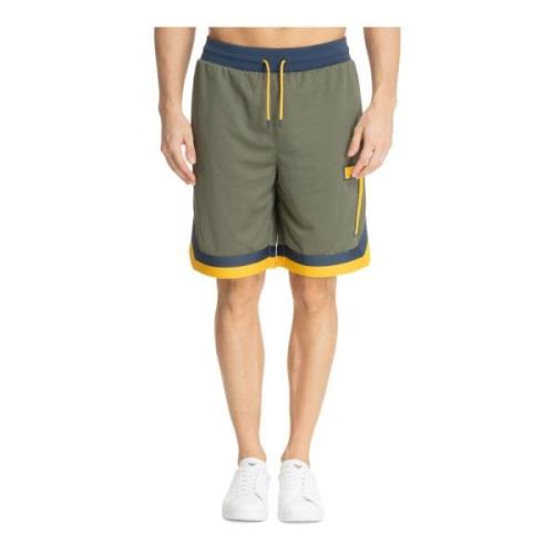 Ensfarvet Bermuda Shorts med Snøre