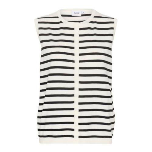 Stribet Vest Cardigan