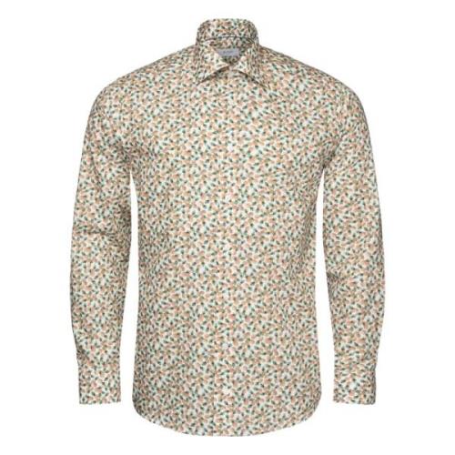 Slim Fit Ananas Print Skjorte