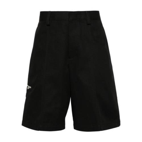 Sort Bomuld Twill Shorts