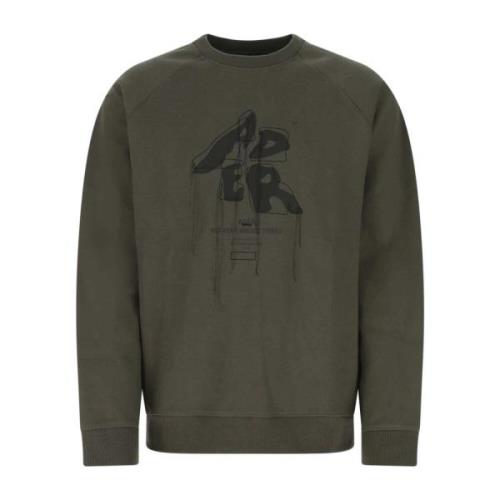 Grøn bomuldsblandet sweatshirt