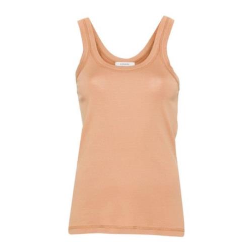 Rib Tank Top i Brændt Sand