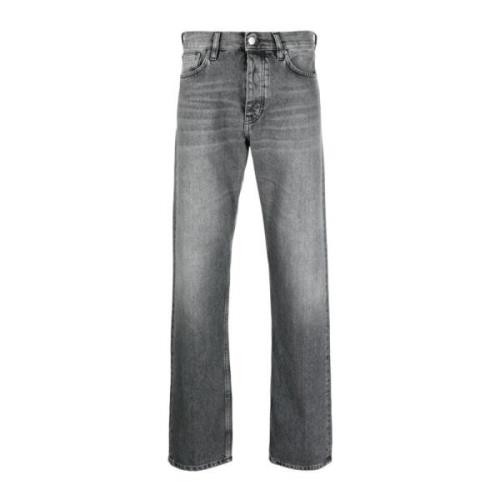 Sorte Straight-Leg Bomuld Jeans