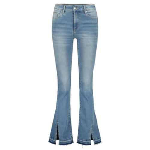 High Waist Bootcut Jeans med Split