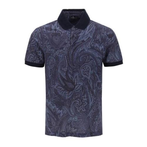 Stilfuld Polo Shirt med Paisley Print